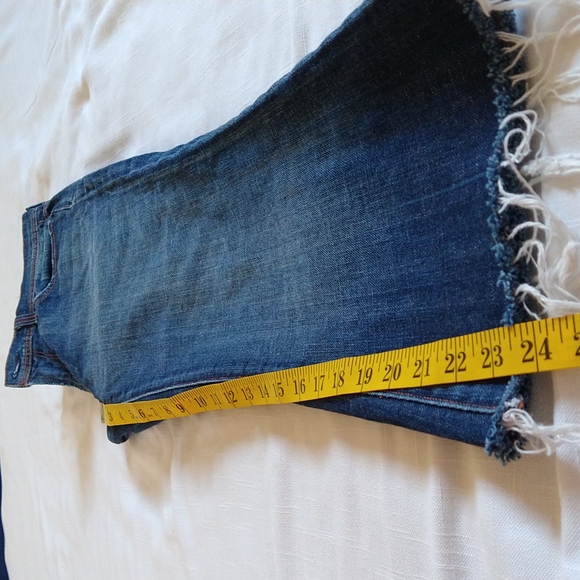 Citizens of Humanity Ingrid Stretch Low Rise Flare Crop jeans Raw Hem Size 28 - Picture 13 of 16